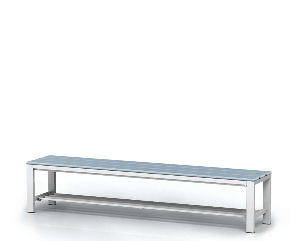 Benches with PVC sticks -  with a reclining grate 420 x 2000 x 400